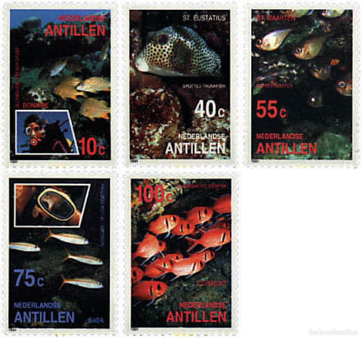 Sellos: 76829 MNH ANTILLAS HOLANDESAS 1991 PECES