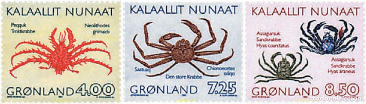 Sellos: 97018 MNH GROENLANDIA 1993 CANGREJOS