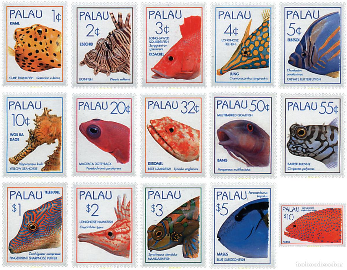 Sellos: 44987 MNH PALAU 1995 FAUNA MARINA