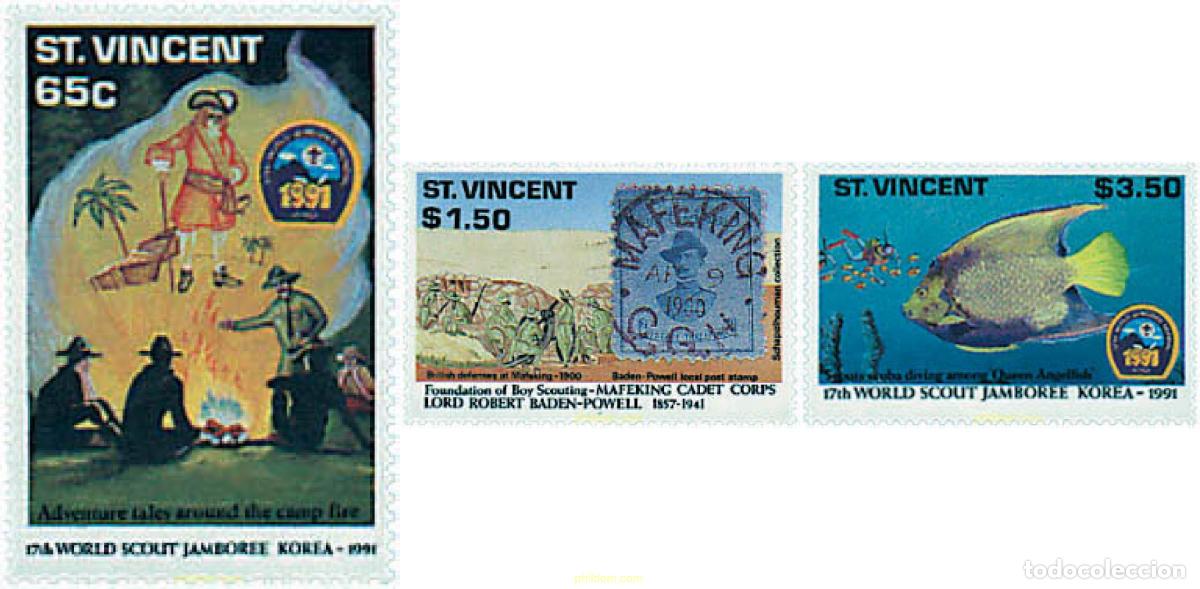 Sellos: 41325 MNH SAN VICENTE 1991 17 JAMBOREE MUNDIAL EN COREA DEL SUR