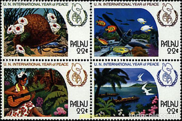 Sellos: 1165 MNH PALAU 1986 A&Ntilde;O INTERNACIONAL DE LA PAZ