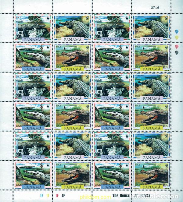 Sellos: 12679 MNH PANAMA 1997 COCODRILO AMERICANO