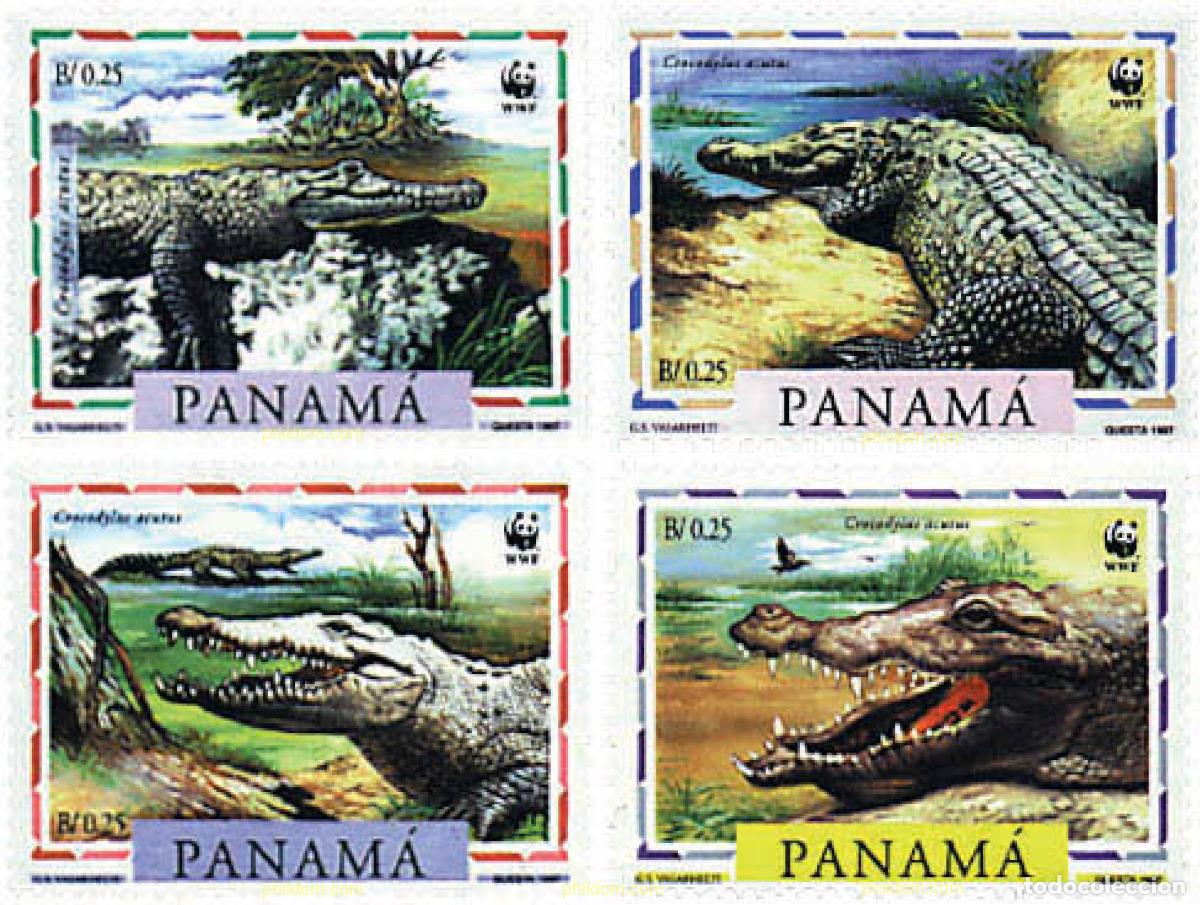 Sellos: 83745 MNH PANAMA 1997 COCODRILO AMERICANO