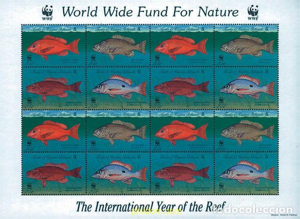 Sellos: 12692 MNH TURKS Y CAICOS 1998 A&Ntilde;O INTERNACIONAL DE LOS ARRECIFES