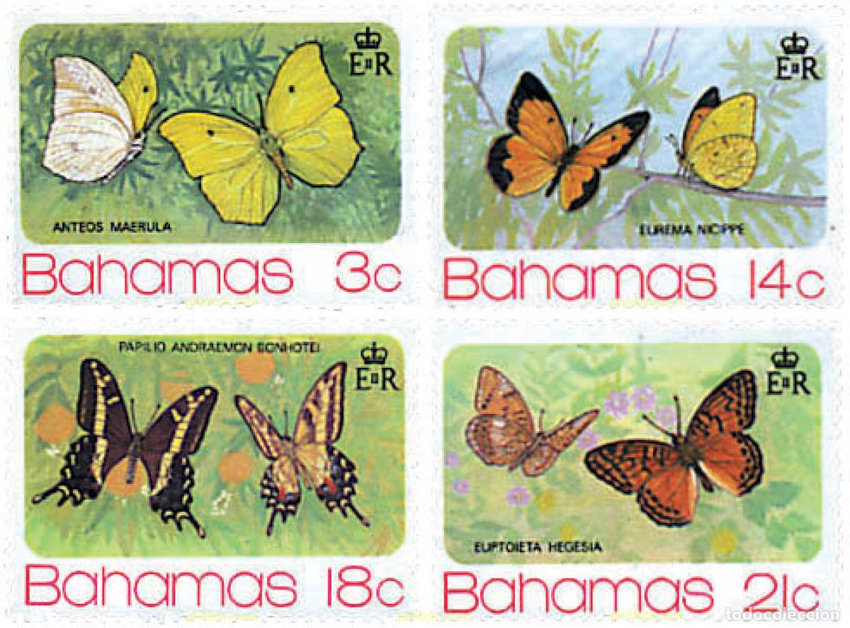 Sellos: 94120 MNH BAHAMAS 1975 MARIPOSAS