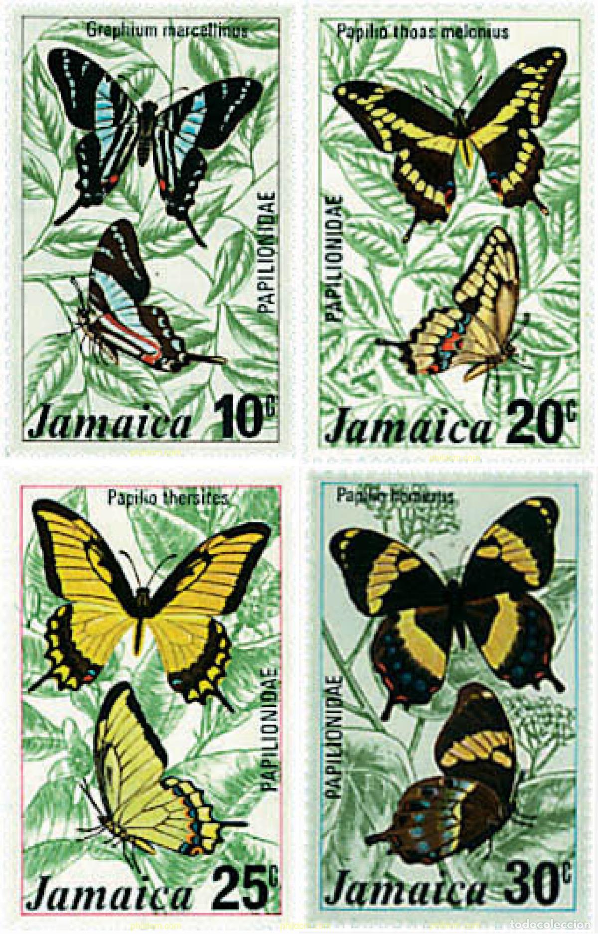 Sellos: 94876 MNH JAMAICA 1975 MARIPOSAS DE JAMAICA