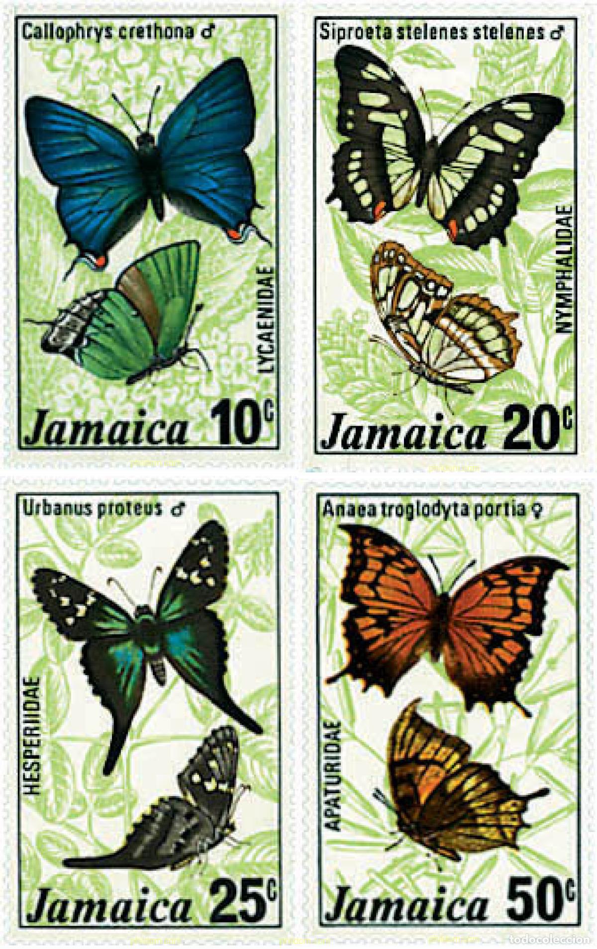 Sellos: 94881 MNH JAMAICA 1978 MARIPOSAS DE JAMAICA