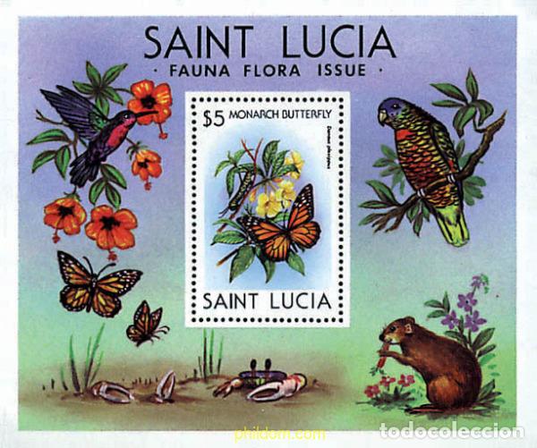 Sellos: 95049 MNH SANTA LUCIA 1980 FAUNA Y FLORA