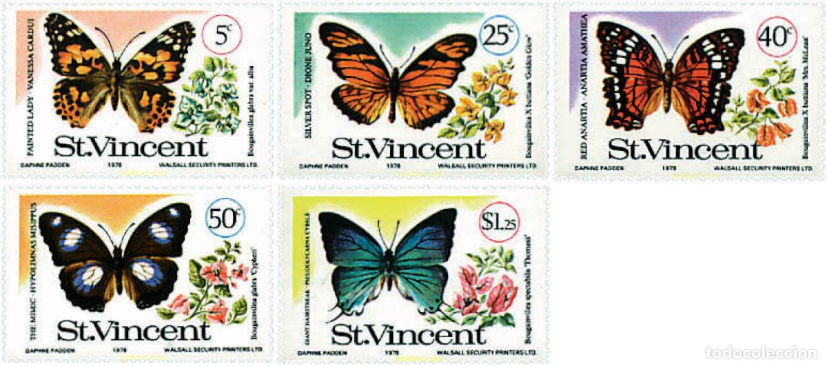 Sellos: 95022 MNH SAN VICENTE 1978 MARIPOSAS