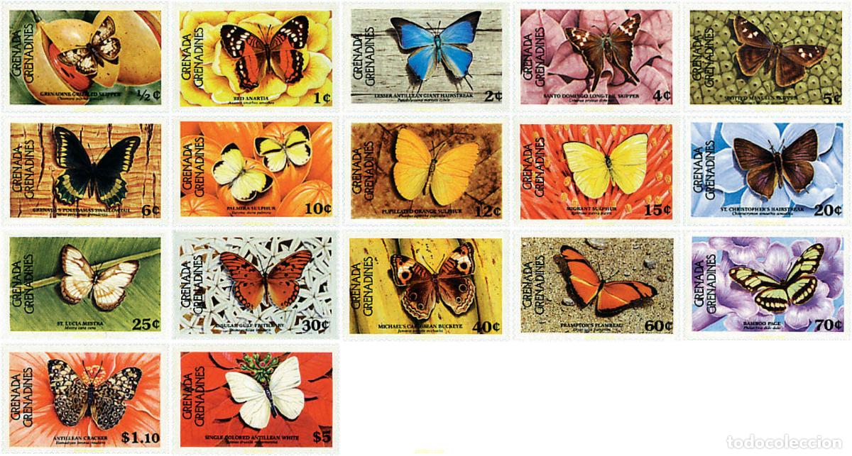 Sellos: 320078 MNH GRANADA GRANADINAS 1985 MARIPOSAS