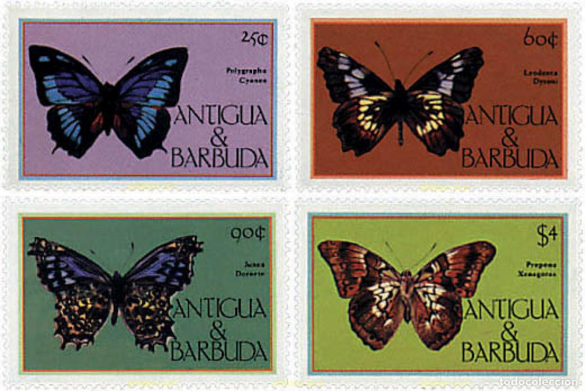 Sellos: 75565 MNH ANTIGUA Y BARBUDA 1985 MARIPOSAS