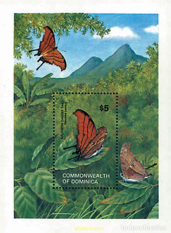 Sellos: 75843 MNH DOMINICA 1982 MARIPOSAS