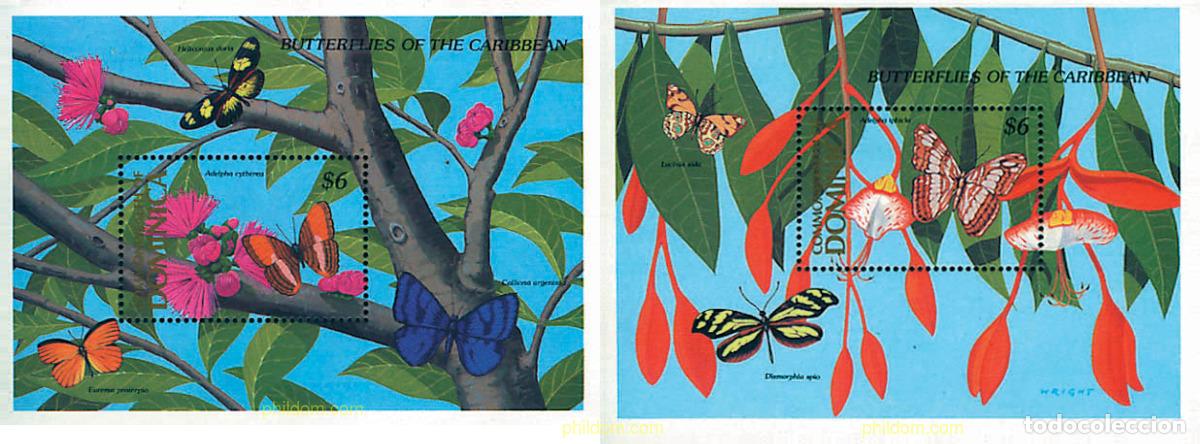 Sellos: 94544 MNH DOMINICA 1989 MARIPOSAS
