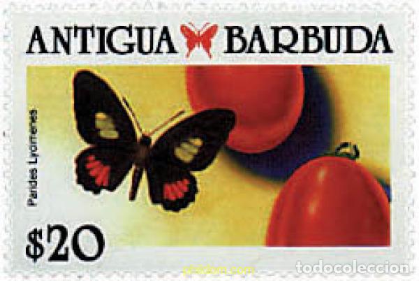 Sellos: 75567 MNH ANTIGUA Y BARBUDA 1990 MARIPOSA