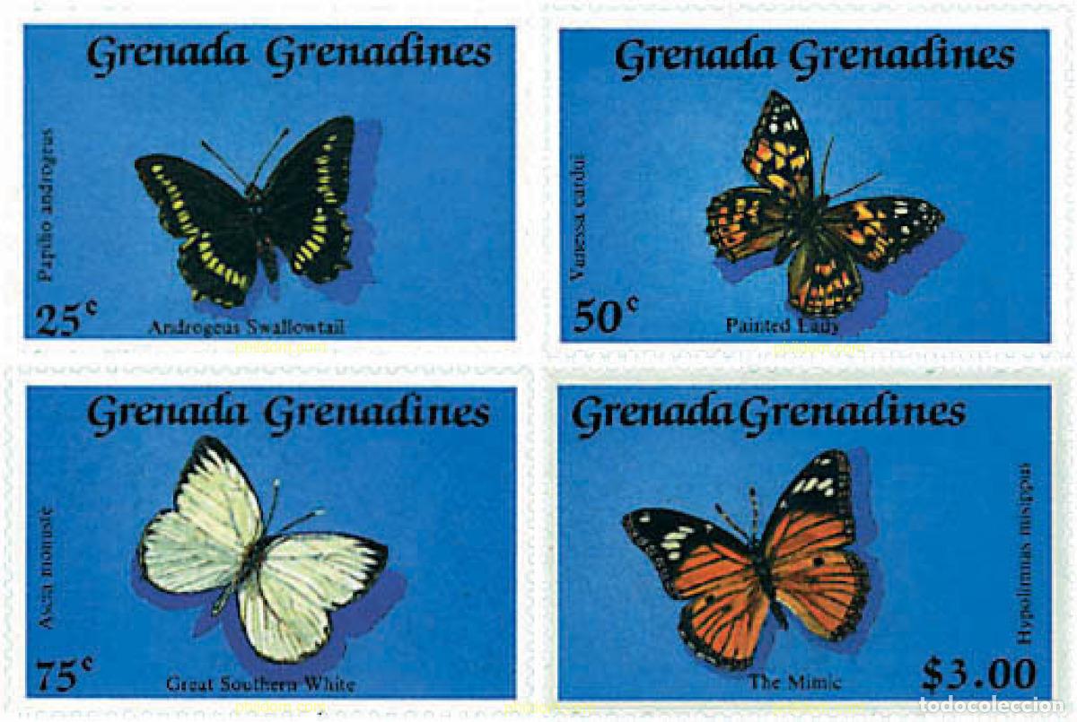 Sellos: 212742 MNH GRANADA GRANADINAS 1989 MARIPOSAS