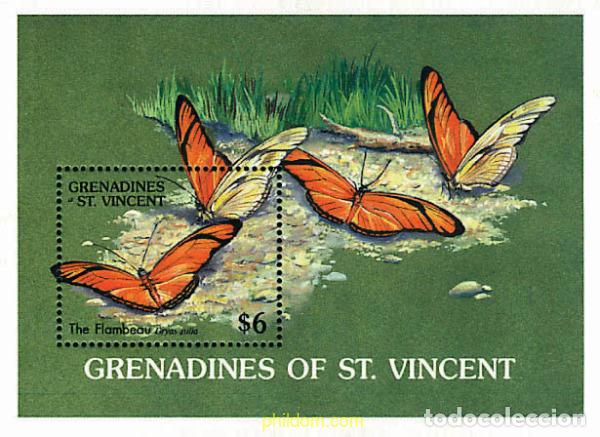 Sellos: 320448 MNH SAN VICENTE GRANADINAS 1989 MARIPOSAS