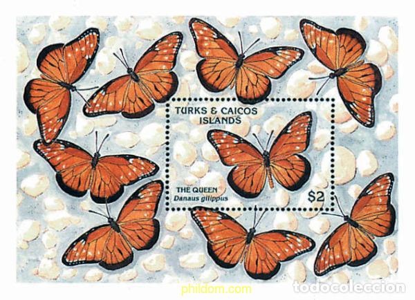 Sellos: 237832 MNH TURKS Y CAICOS 1990 MARIPOSAS