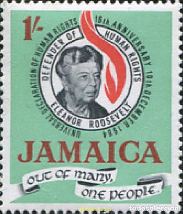 Sellos: 175802 MNH JAMAICA 1964 16 ANIVERSARIO DE LA DECLARACION UNIVERSAL DE LOS DERECHOS HUMANOS