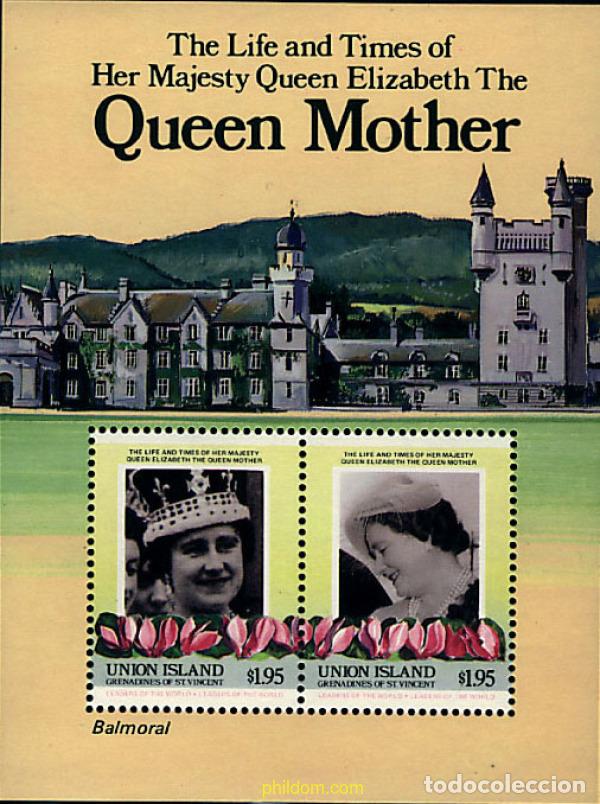 Timbres: 296944 MNH SAN VICENTE GRANADINAS. UNION ISLAND 1985 85 ANIVERSARIO DE LA REINA MADRE