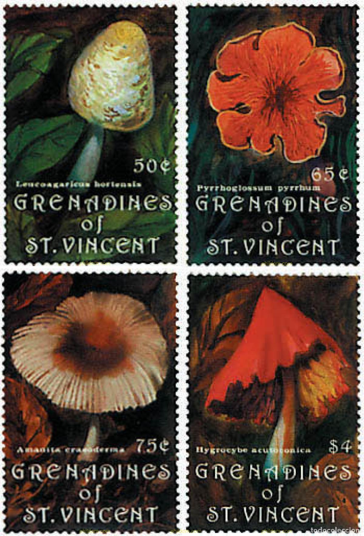 Sellos: 243107 MNH SAN VICENTE GRANADINAS 1992 SETAS