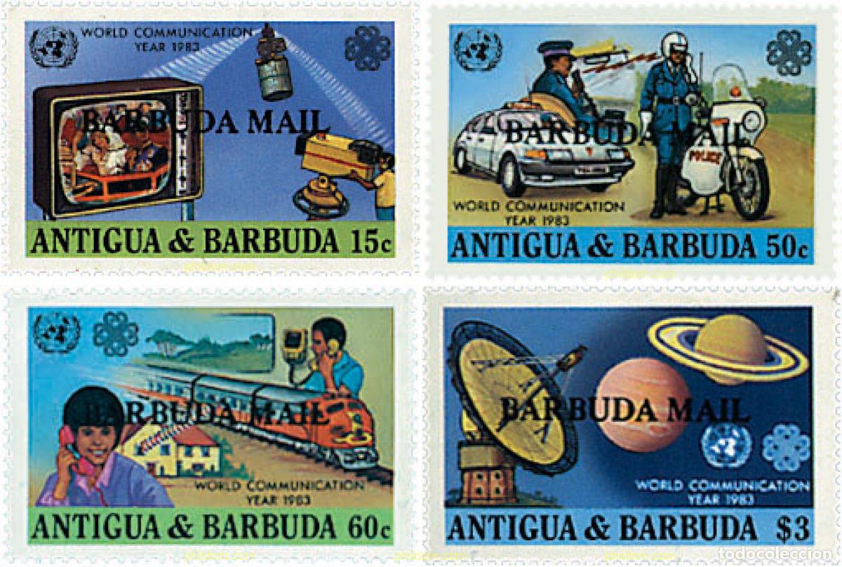 Sellos: 57363 MNH BARBUDA 1983 A&Ntilde;O INTERNACIONAL DE LAS COMUNICACIONES