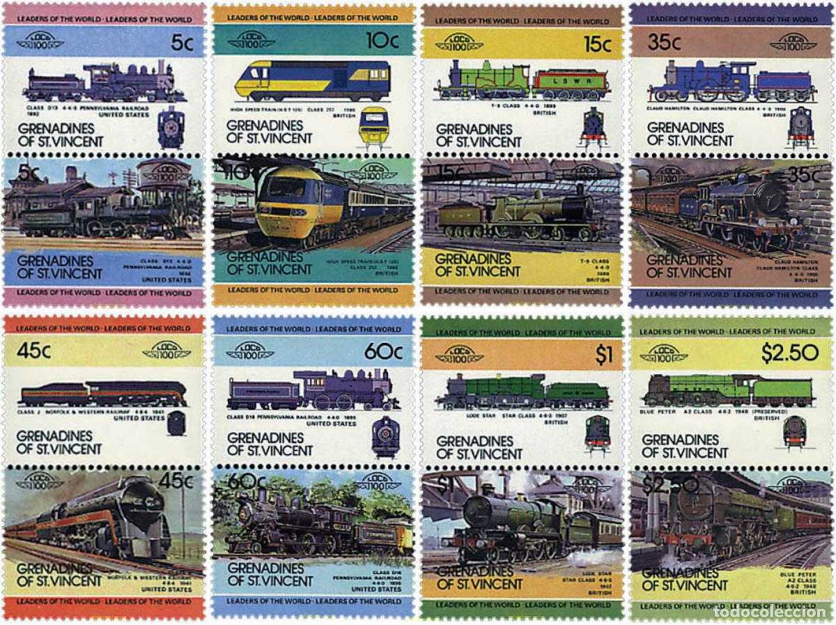 Selos: 6220 MNH SAN VICENTE GRANADINAS 1984 LOCOMOTORAS