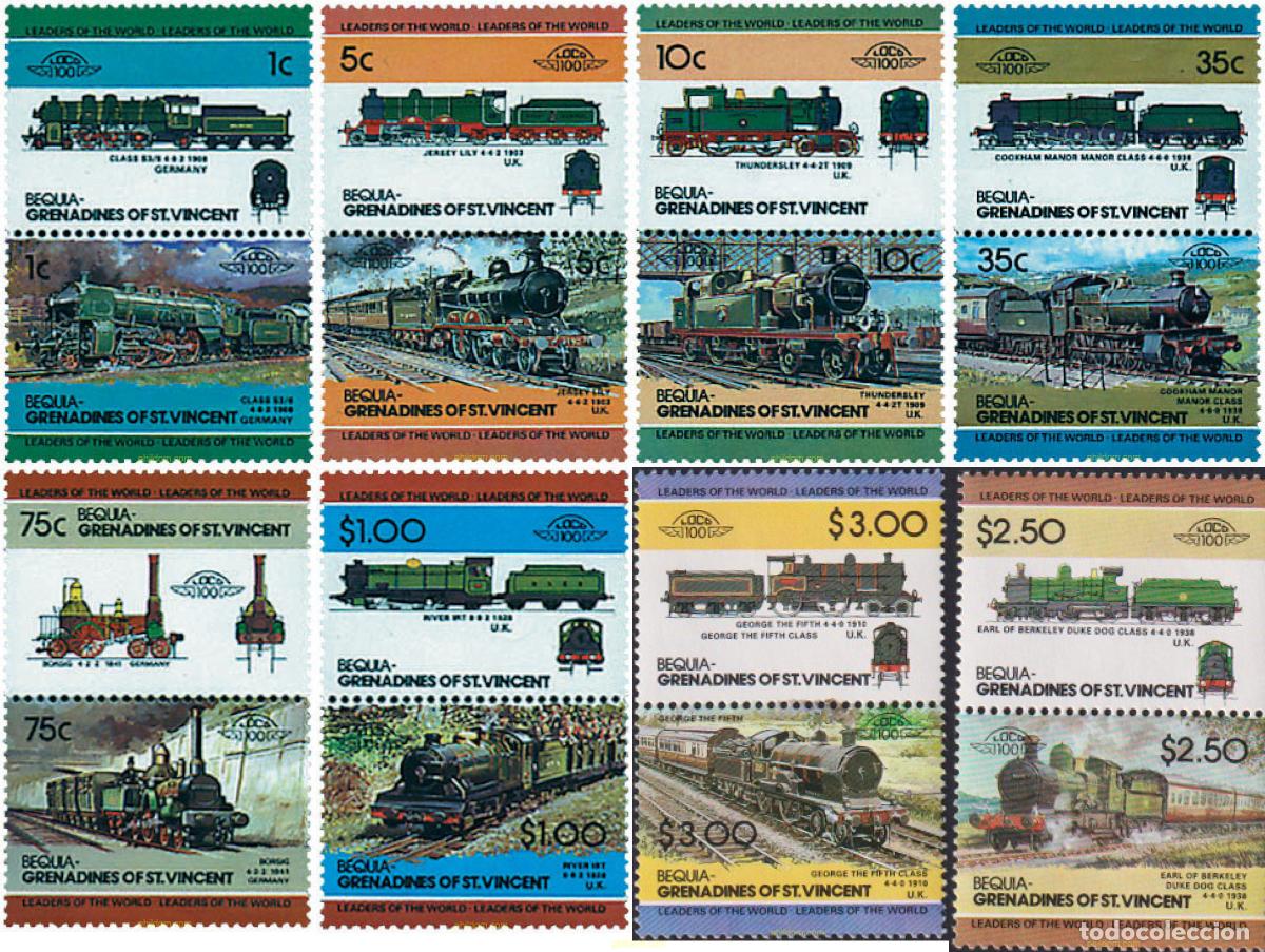 Sellos: 5896 MNH SAN VICENTE GRANADINAS. BEQUIA 1984 LOCOMOTORAS