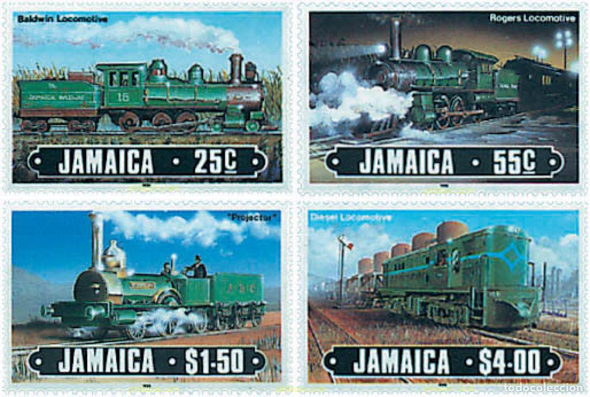 Sellos: 55340 MNH JAMAICA 1985 LOCOMOTORAS