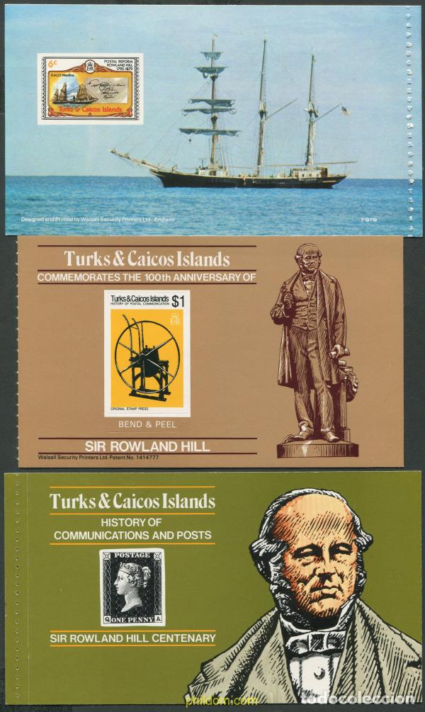 Sellos: 677300 MNH TURKS Y CAICOS 1979 CENTENARIO DE LA MUERTE DE SIR ROWLAND HILL. HISTORIA POSTAL