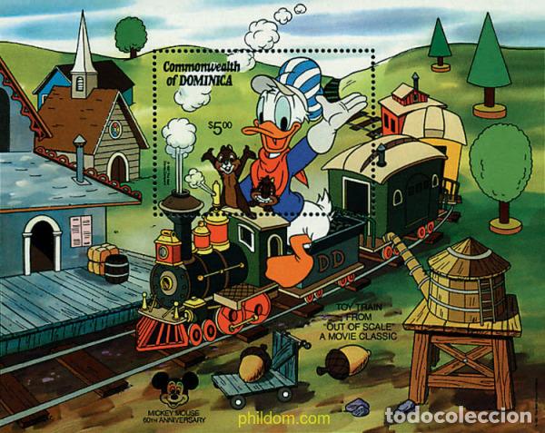 Sellos: 59406 MNH DOMINICA 1987 60 ANIVERSARIO DE MICKEY MOUSE