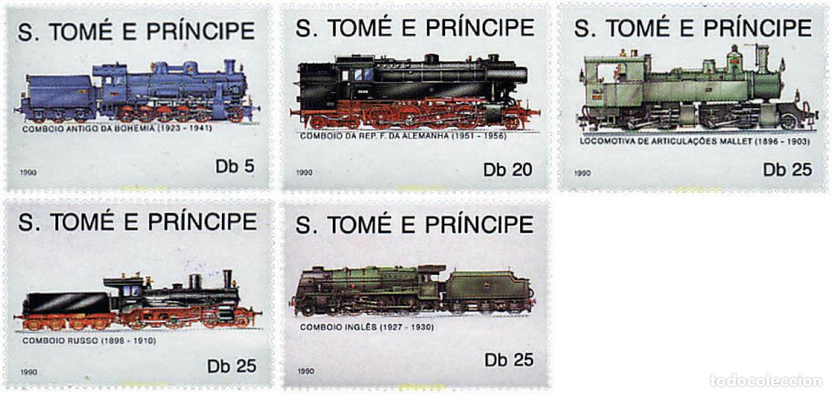 Sellos: 57885 MNH SANTO TOME Y PRINCIPE 1990 LOCOMOTORAS