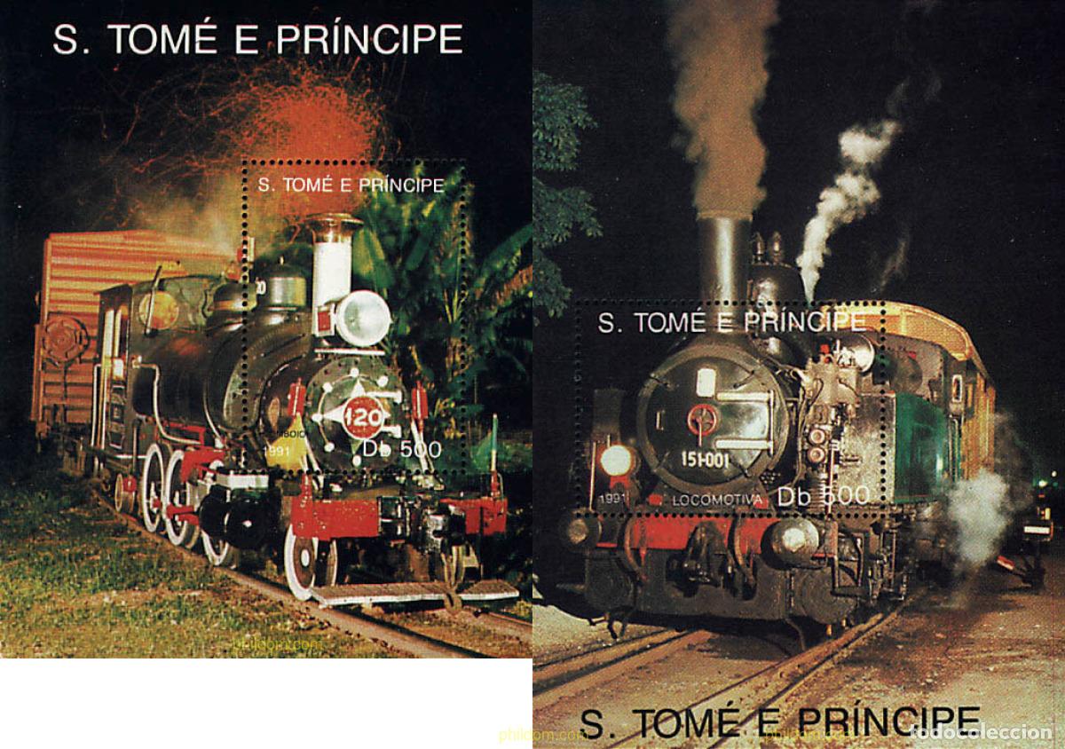Sellos: 57889 MNH SANTO TOME Y PRINCIPE 1991 LOCOMOTORAS