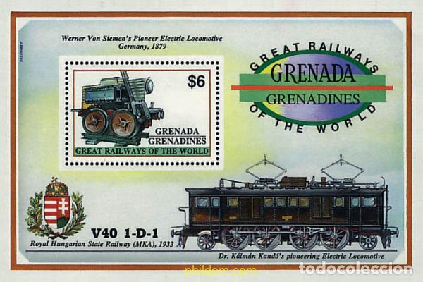 Sellos: 253447 MNH GRANADA GRANADINAS 1992 LOCOMOTORAS