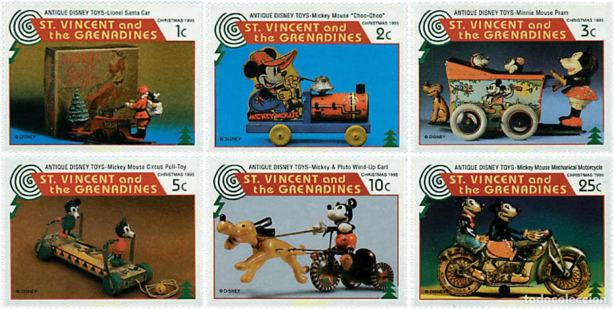 Sellos: 587672 MNH SAN VICENTE 1995 NAVIDAD. ANTIGUOS JUGUETES DE DISNEY