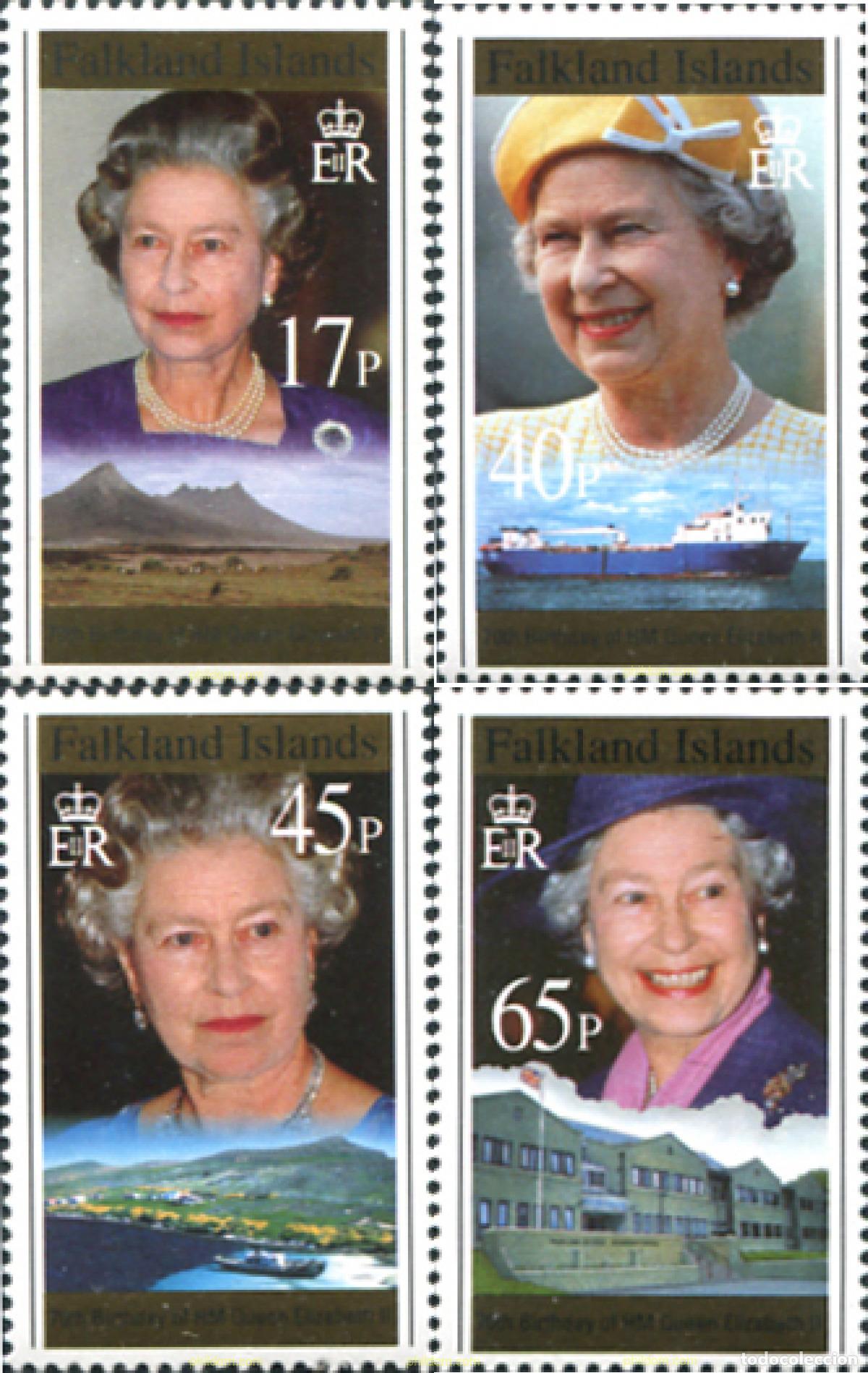 Sellos: 59623 MNH FALKLAND 1996 70 ANIVERSARIO DE LA REINA ISABEL II