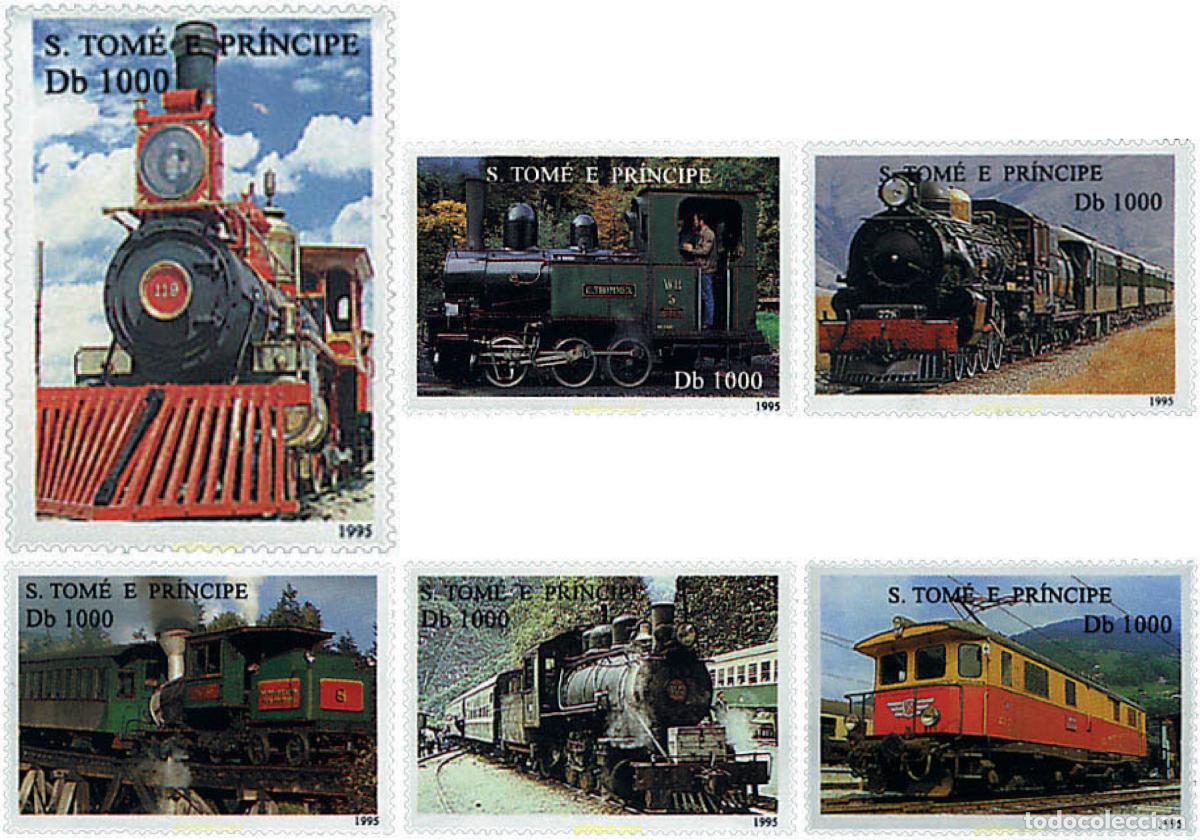 Sellos: 76877 MNH SANTO TOME Y PRINCIPE 1995 LOCOMOTORAS
