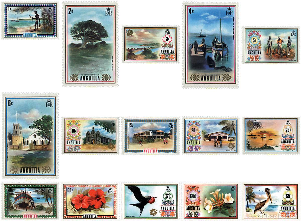Sellos: 96543 MNH ANGUILLA 1972 MOTIVOS VARIOS