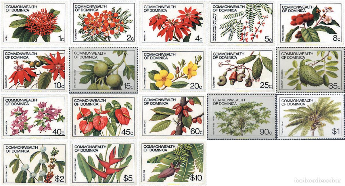 Sellos: 98594 MNH DOMINICA 1981 FLORES DE ARBOLES