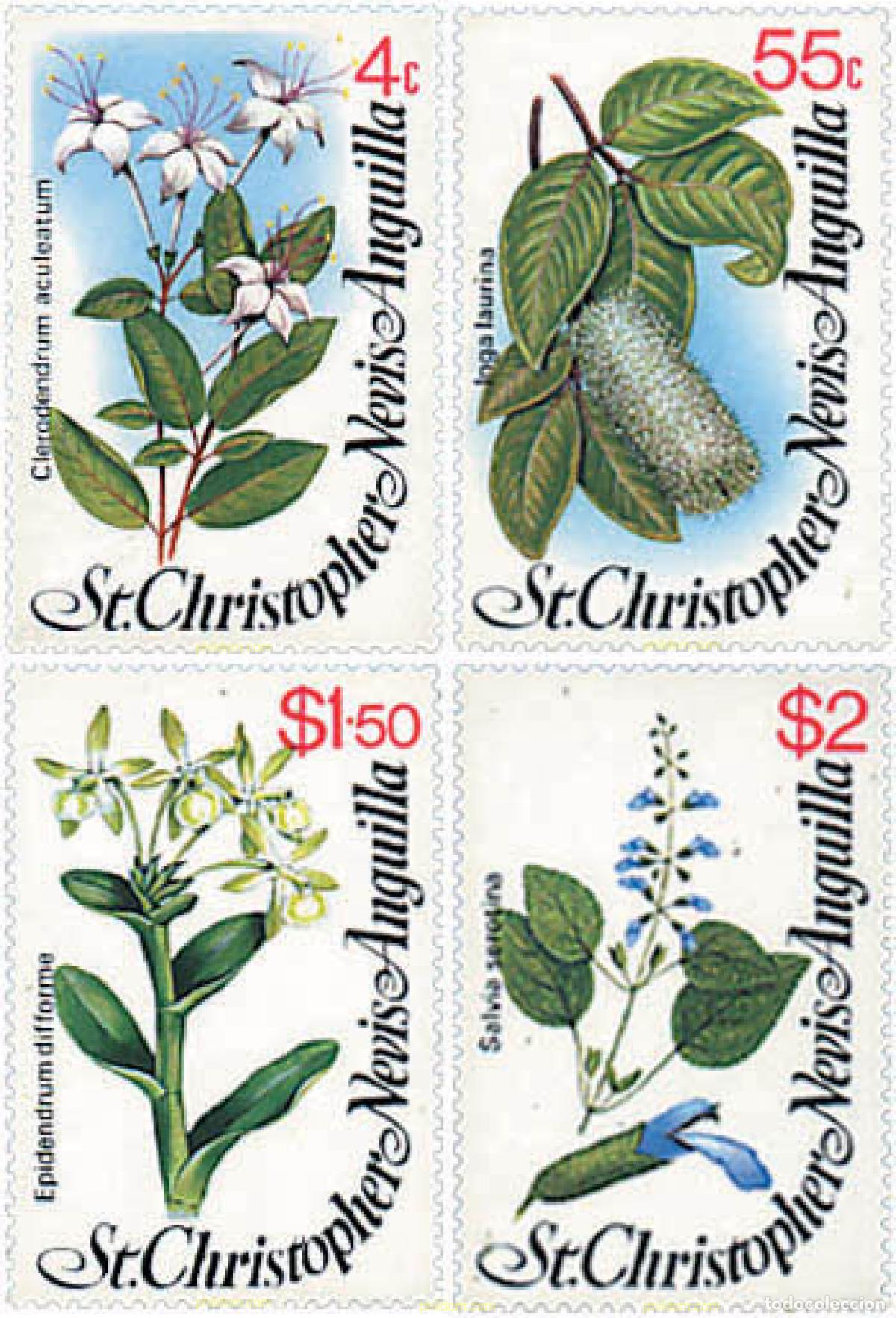 Sellos: 93168 MNH SAN CRISTOBAL-NEVIS-ANGUILLA 1980 FLORES