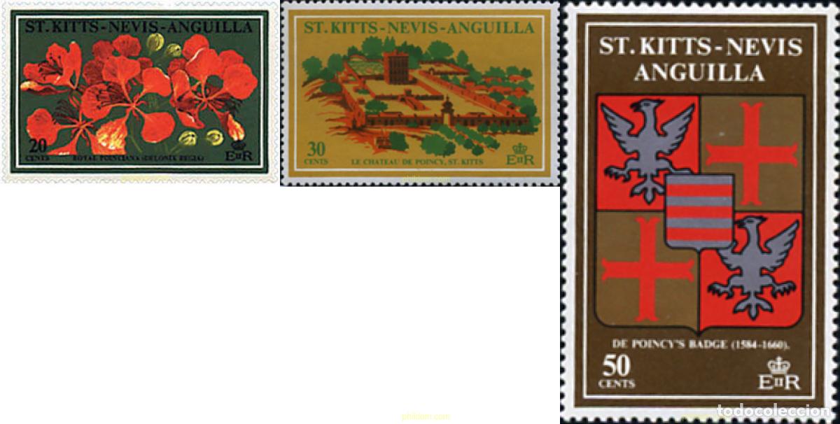 Sellos: 93166 MNH SAN CRISTOBAL-NEVIS-ANGUILLA 1971 EN HOMENAJE A PHILIPPE DE POINCY