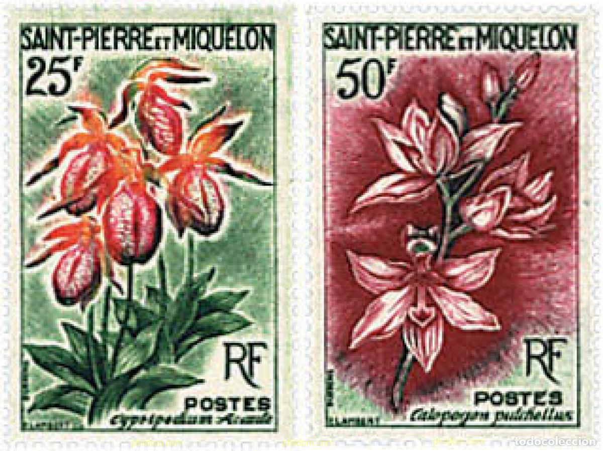 Sellos: 242541 HINGED SAN PEDRO Y MIQUELON 1962 FLORES