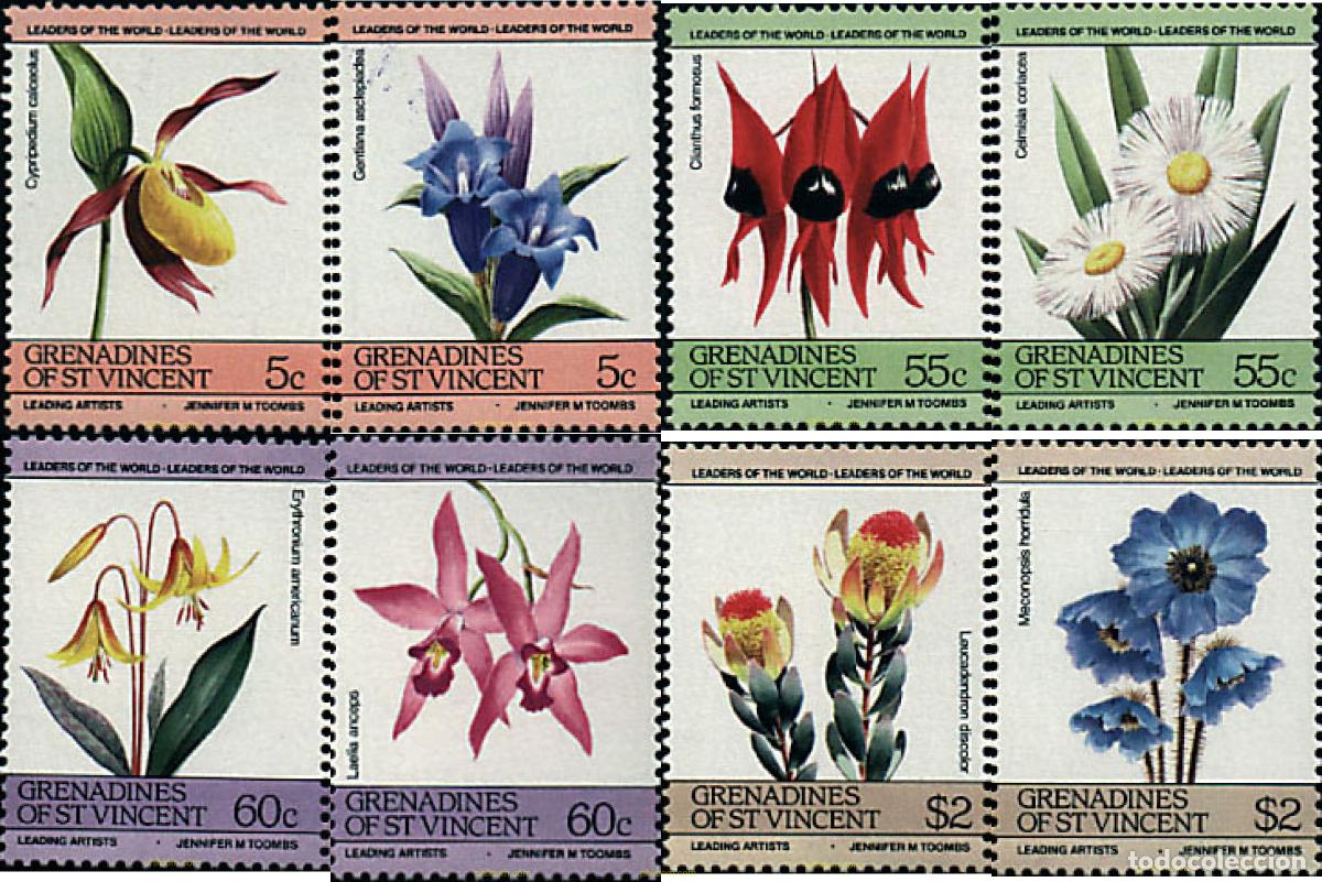 Sellos: 91601 MNH SAN VICENTE GRANADINAS 1985 FLORES