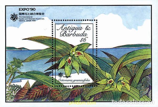 Sellos: 286519 MNH ANTIGUA Y BARBUDA 1990 EXPO 90. EXPOSICION UNIVERSAL DE JARDINES Y ESPACIOS VERDES DE OS