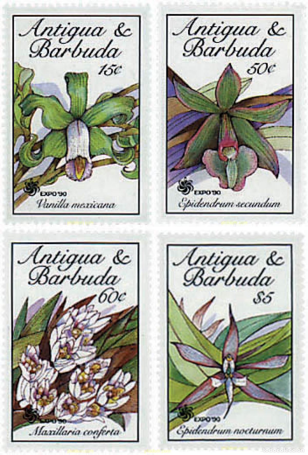 Sellos: 286518 MNH ANTIGUA Y BARBUDA 1990 EXPO 90. EXPOSICION UNIVERSAL DE JARDINES Y ESPACIOS VERDES DE OS