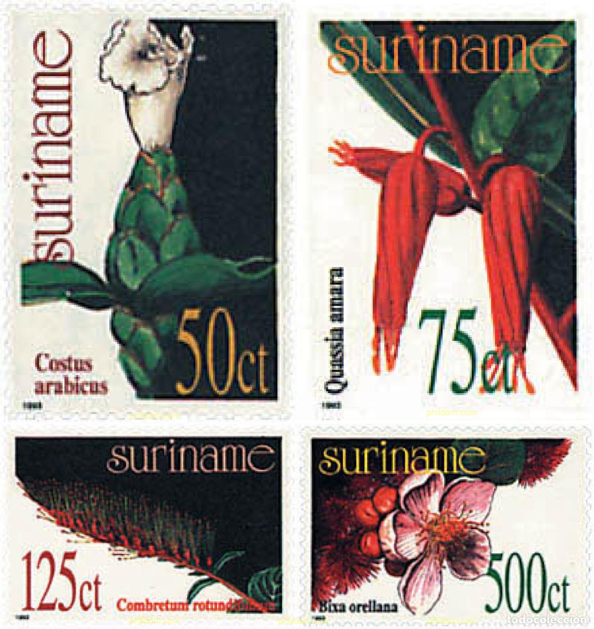 Sellos: 93793 MNH SURINAM 1993 FLORA AUTOCTONA