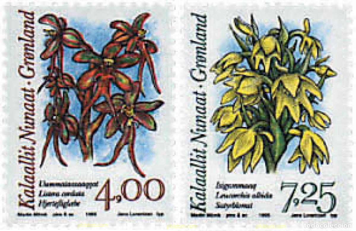 Sellos: 97034 MNH GROENLANDIA 1995 ORQUIDEAS