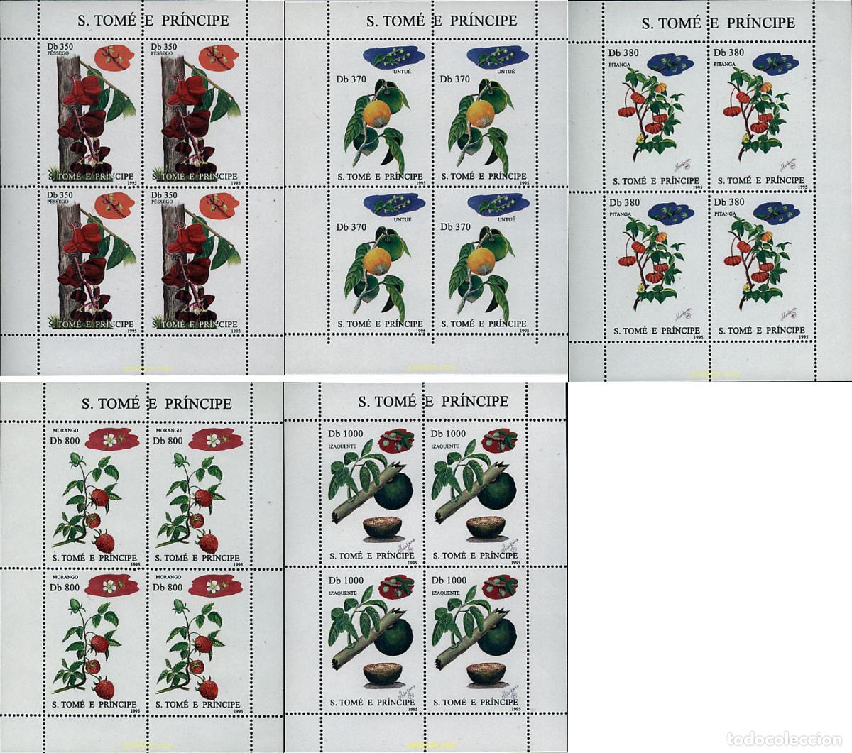 Sellos: 152247 MNH SANTO TOME Y PRINCIPE 1995 FLORES Y FRUTOS