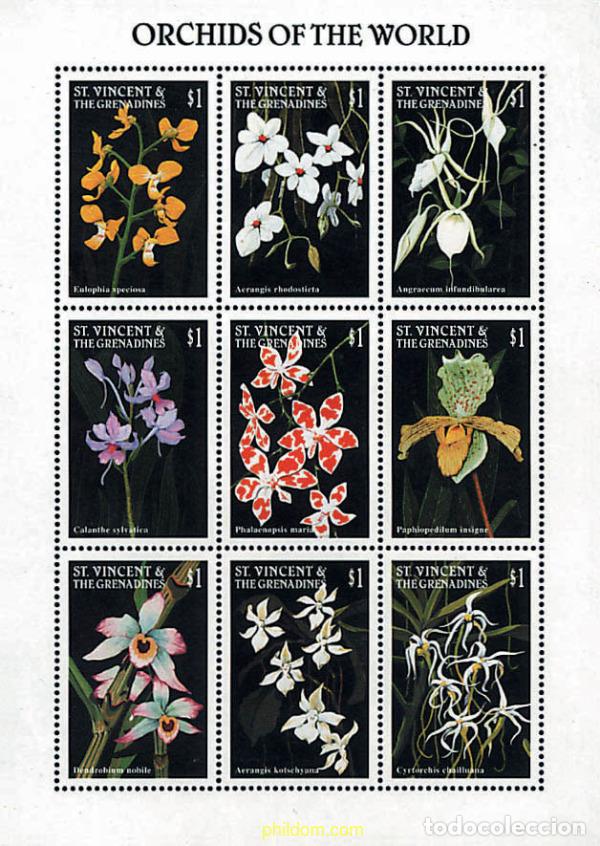 Sellos: 293063 MNH SAN VICENTE 1997 ORQUIDEAS DEL MUNDO
