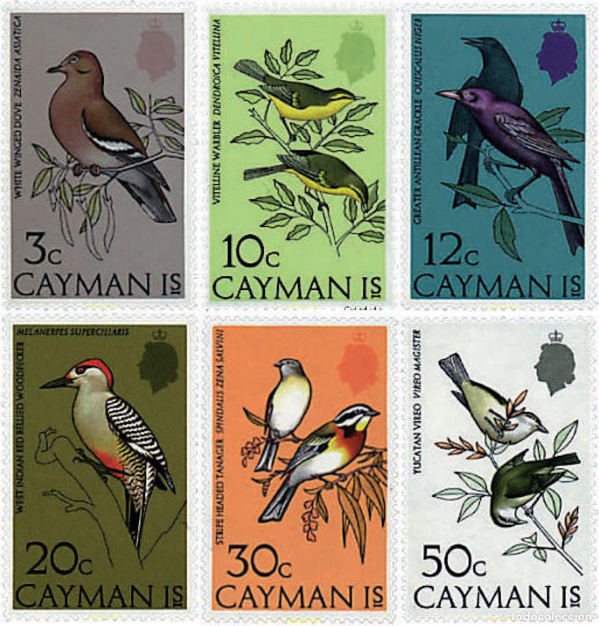 Sellos: 31764 MNH CAIMAN Islas 1974 AVES