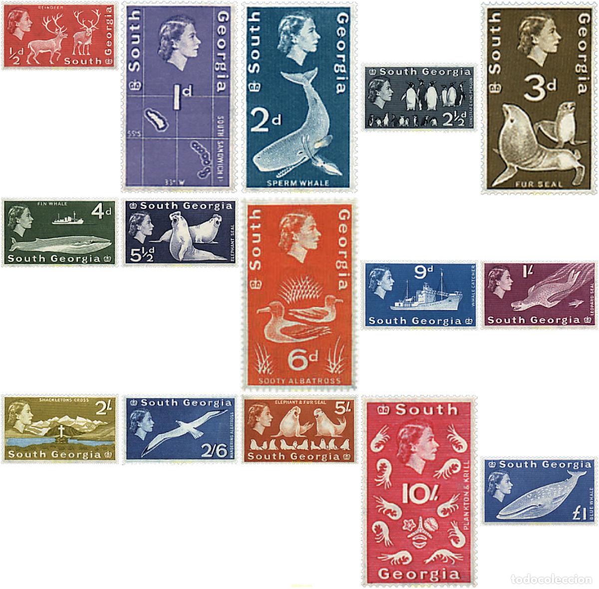 Sellos: 86958 MNH FALKLAND. Georgia del sur 1963 MOTIVOS VARIOS
